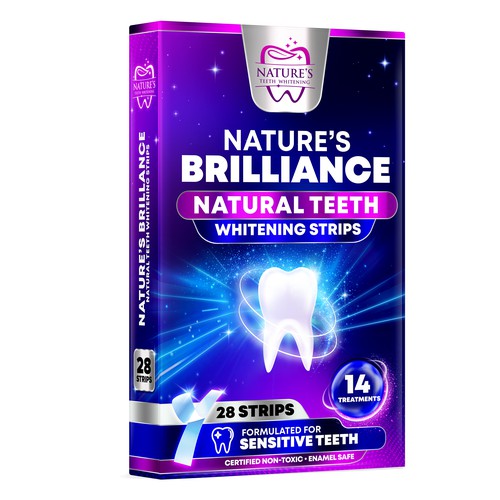 Natural Design Needed for Nature's Brilliance Whitening Strips Design by rembrandtjurin