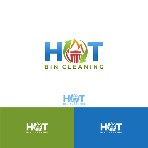 Hot Bins Cleaning - Trash Can Cleaning Design by Runfitri