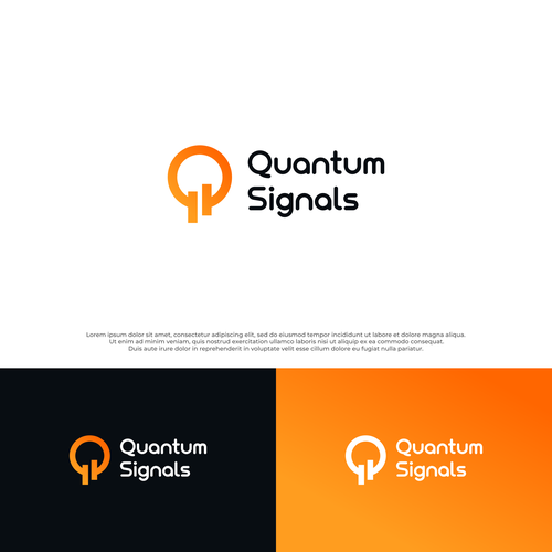 Logo for software company that does GenAI + Quantum for Trading - Quantum Signals Design by dir.de