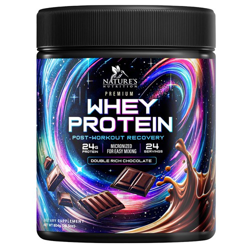 Tasty Whey Protein Chocolate Design Needed for Nature's Nutrition Design réalisé par Davi Giolo ★