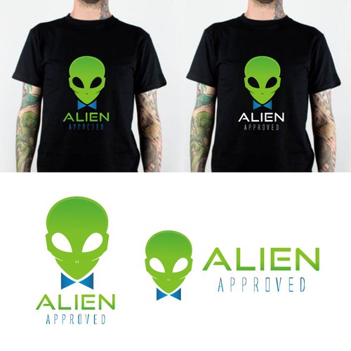 Create a Alien Approved logo for apparel brand Design by ElShanum Designs