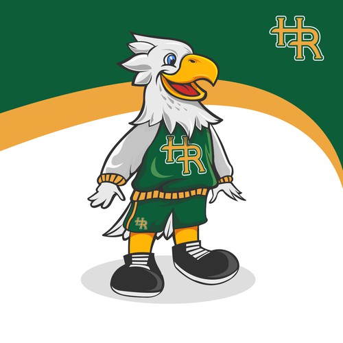 Modern Jayhawk Mascot for K-12 School Community Design by antoneofull