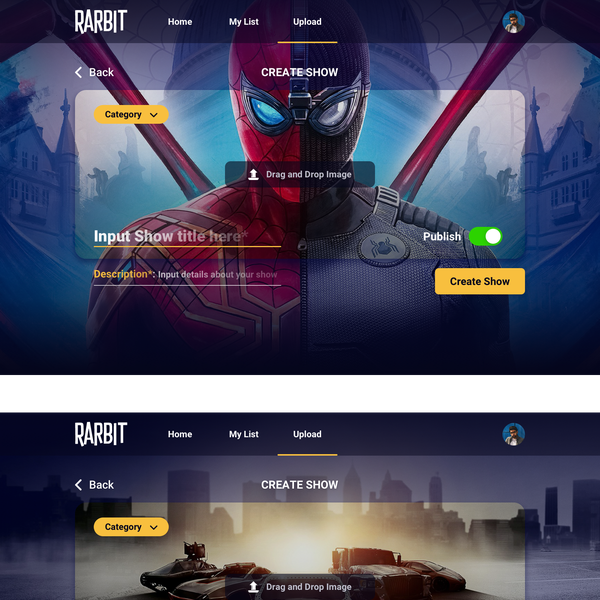 Nexflix like web app design