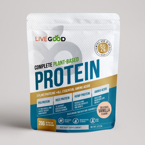 ***GUARANTEED PRIZE*** - LABEL DESIGN for Protein Powder -*****NEW***** Design by Shereef_CM