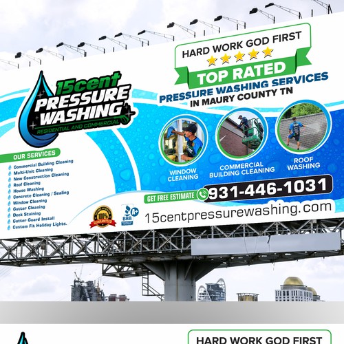 Modern Pressure Washing Billboard Design by JobDONE