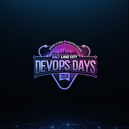 Evolution of DevOps - during Pi day - website and print logo Design by Maria Angelica Gomez