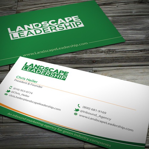 New BUSINESS CARD needed for Landscape Leadership--an inbound marketing agency Diseño de conceptu