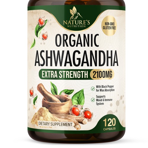 Ashwagandha Design Needed for Nature's Nutrition Design by UnderTheSea™