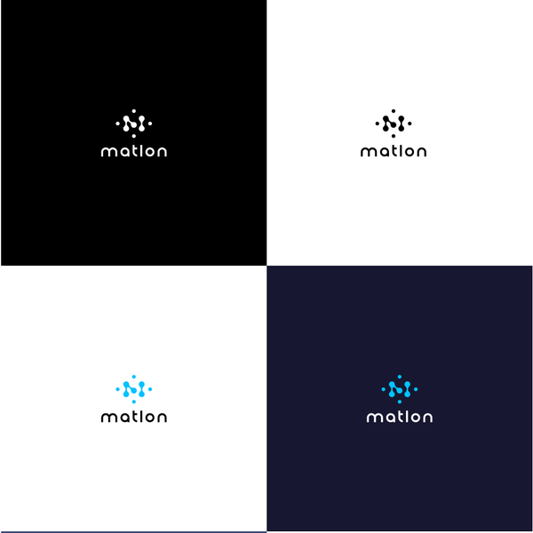 Design by hernandez99 titled "Create an abstract logo for matlon, a technology, software and machine learning company"