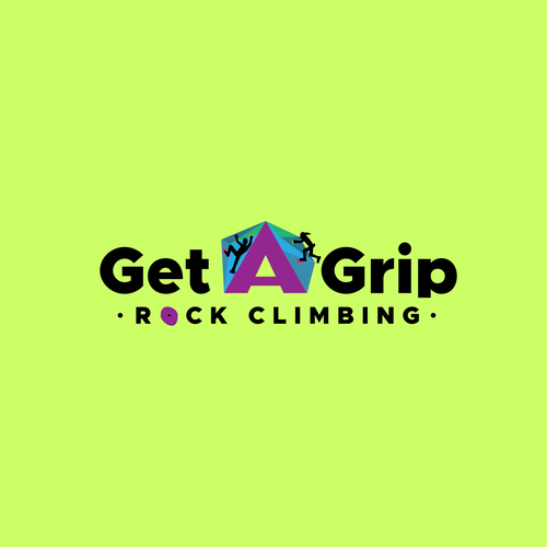 Get A Grip! Rock Climbing logo design デザイン by mmkdesign
