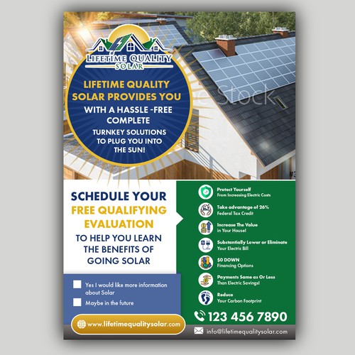 Solar Offer Page for Roofing Customers Design by allMarv