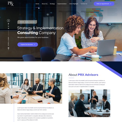 High-End Consulting Website Design Design by Smashing Boys