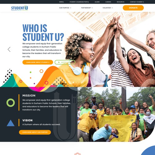 Student U Website Redesign Design by mandexign