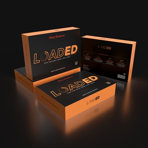 Men's Dryer Sheet Box Design Contest Design by Shreya007⭐