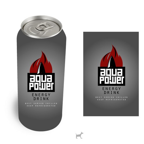 AQUAPOWER ENERGY DRINKS Design by jon whelan