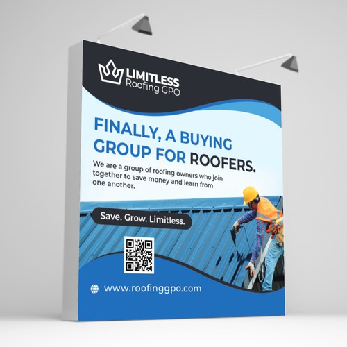 Design a tradeshow backdrop for roofing buying group Design by DezinDragonz