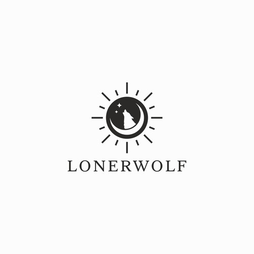 Wolf Sun/Moon Logo For Spiritual Website Design by ZHF