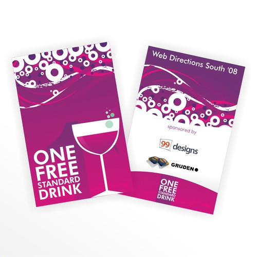 Design the Drink Cards for leading Web Conference! Design by Team Esque