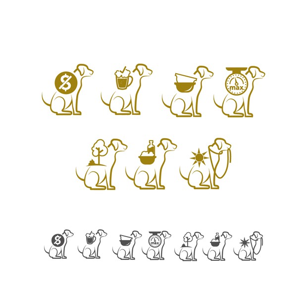 Icons for a dog website