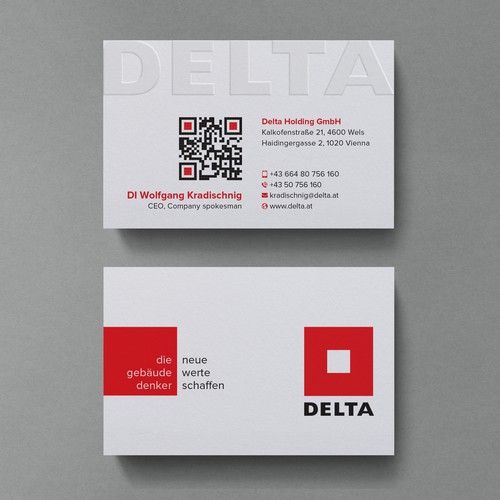 DELTA Business Card Relaunch Design by Birendra Chandra Das