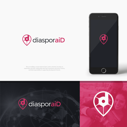 Design a powerful logo for diasporaid, an impact-oriented network/platform for expats Design by JLShuaG