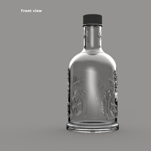 Broken Bones gin bottle Design by AdriánKG