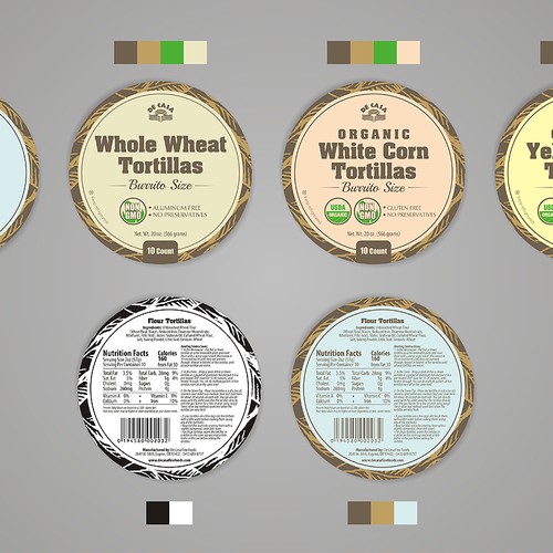 Create a new label for our natural tortillas Diseño de VEBO