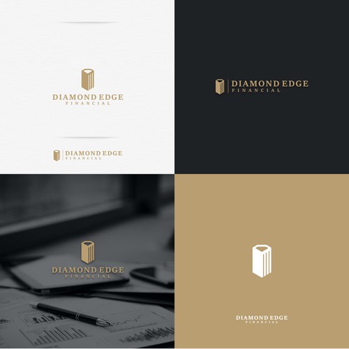 Create an elegant, understated luxury logo for Diamond Edge Financial Design by stevanga