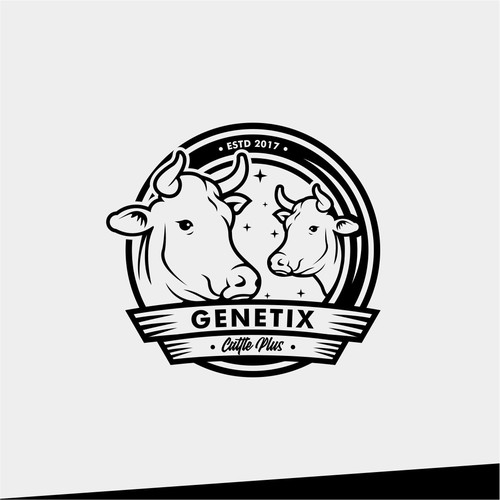 gold cow logo graphic design