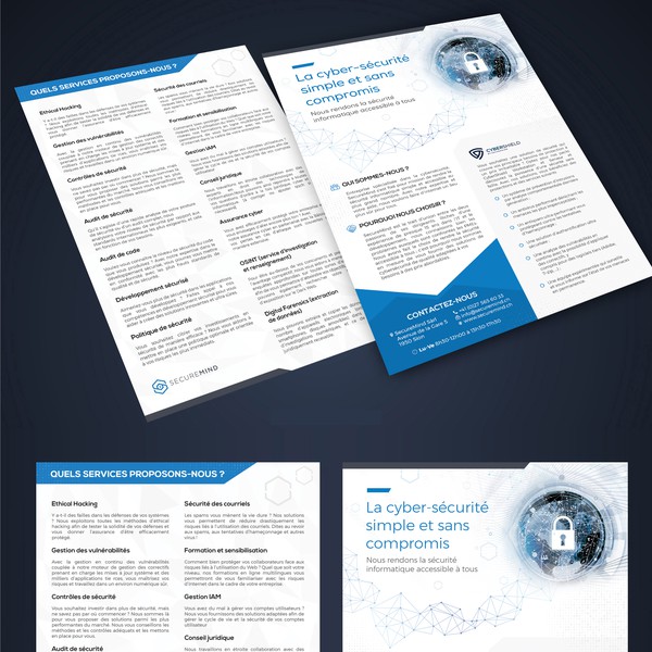 Design réalisé par Fat$ouL et intitulé "A beautiful flyer to introduce our cybersecurity services"