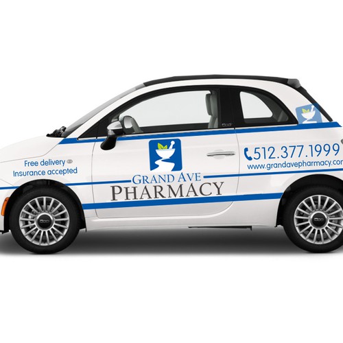 Pharmacy delivery car full wrap design Signage contest