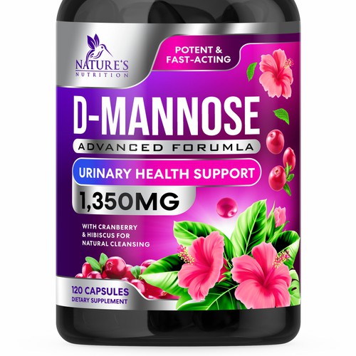 Colorful D-Mannose Design Needed for Nature's Nutrition Design réalisé par GenScythe