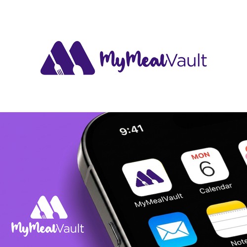 "Create the MyMealVault logo, a smarter way to plan cook and shop" winning Product label
