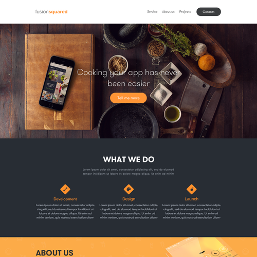 Mobile App Company For Food Restaurant Apps Needs New Website Web Page Design Contest 99designs