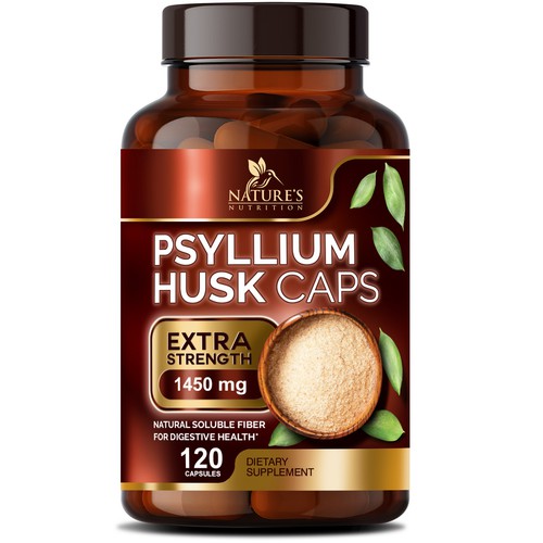 Natural Psyllium Husk Capsules Design needed for Nature's Nutrition Design by sapienpack