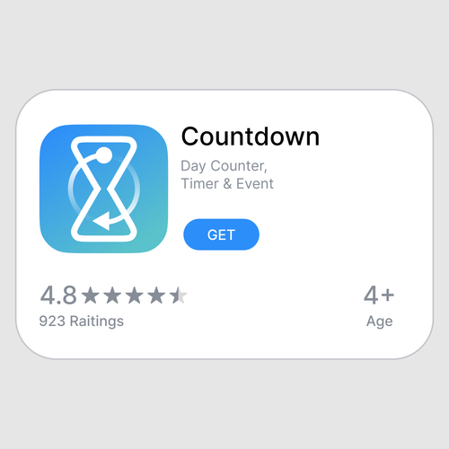 iOS Countdown App Icon Redesign Design by Archer Agent