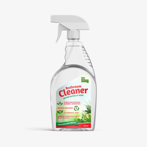 Natural, Bio, Eco Bathroom Cleaner label Design by laudes