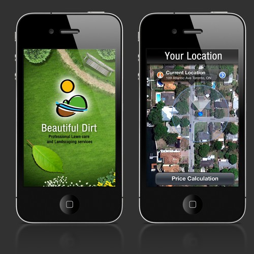 mobile app design for Beautiful Dirt Landscaping Services Design by zakazky