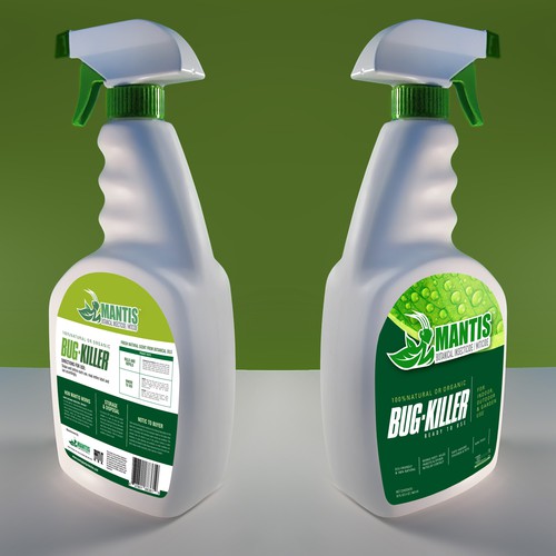 NATURAL & ORGANIC BUG KILLER SPRAY BOTTLE LABEL デザイン by leandropalencia84