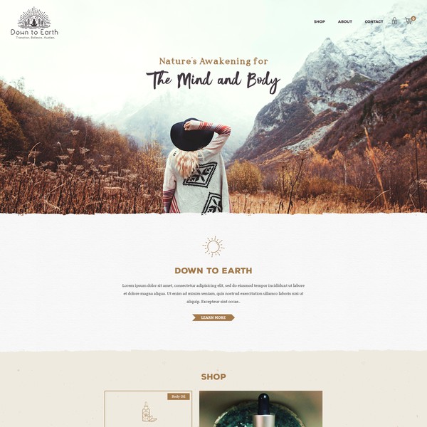 Nature - Vintage Themed E-Commerce Website