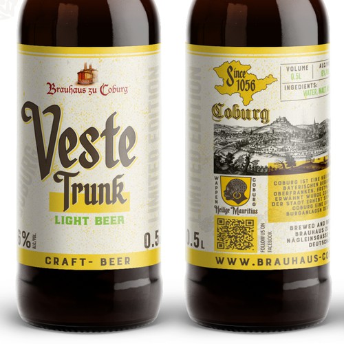 A beer label as symbol of the city of Coburg (Germany) / Wahrzeichen für Coburg! Design by Wooden Horse