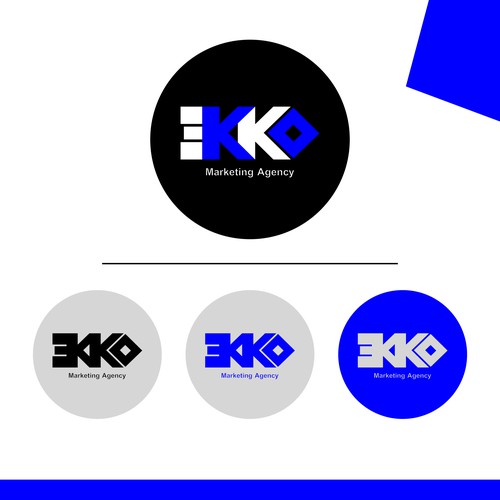 SIMPLE LOGO - ekko Letters then dm after Design by Mostafa_samy