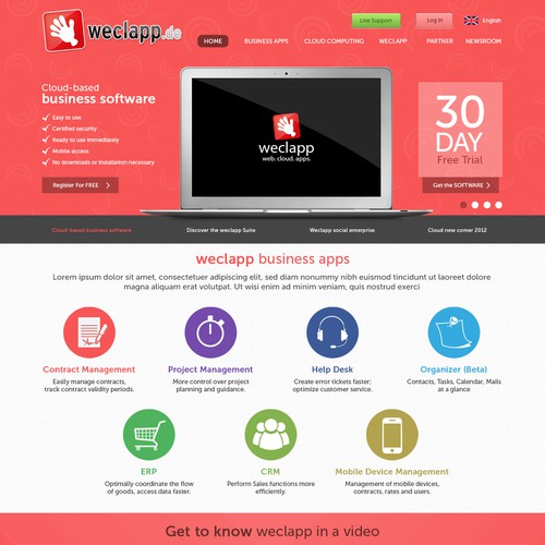 Web page design contest entry by Wemadecode
