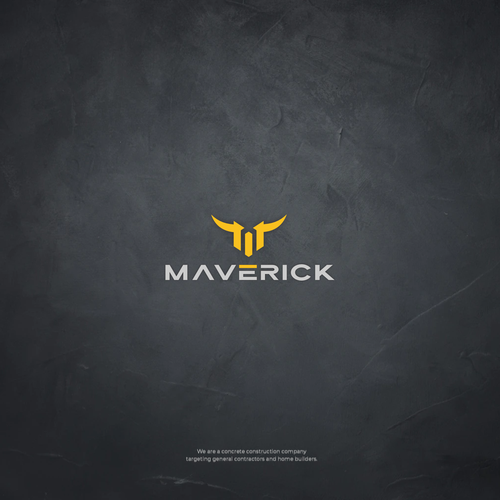 Need a modern abstract bull and M logo for our concrete construction company named Maverick. Design by Ikim