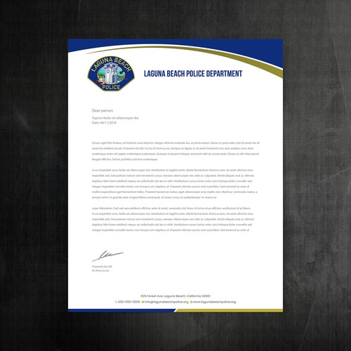 Laguna Beach Police Department Stationary Design by Felix SH