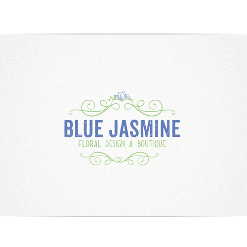 LOGO & BUSINESS CARD DESIGN FOR BLUE JASMINE LLC FLORAL DESIGN AND BOUTIQUE Design by Cit