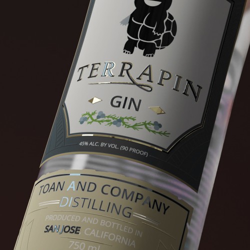 Gin Bottle Label-ontwerp door Antidotooo™