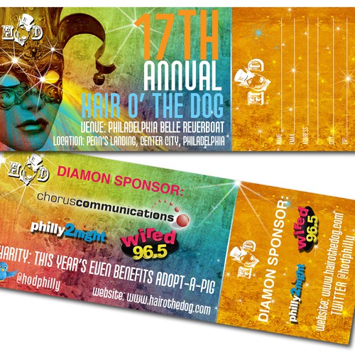 Black Tie Event Ticket Design Design by AngelDesign