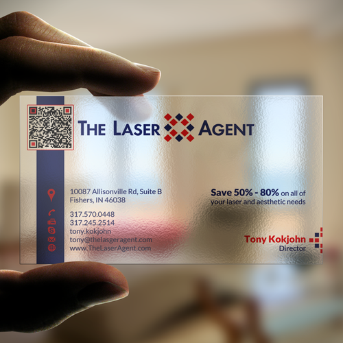 Create a modern, memorable business card for The Laser Agent! Design by ™SF_Design™