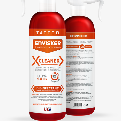 The cleaner product label Design by a x i o m a ™